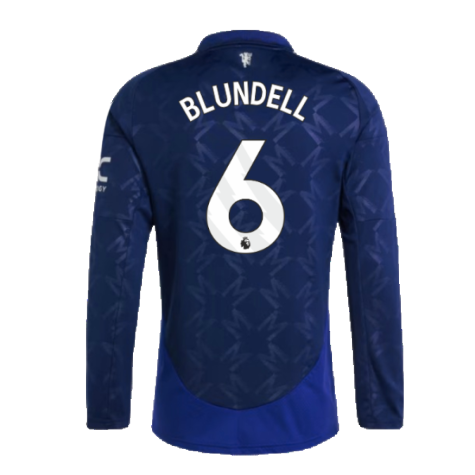 2024-2025 Man Utd Long Sleeve Away Shirt (Blundell 6)