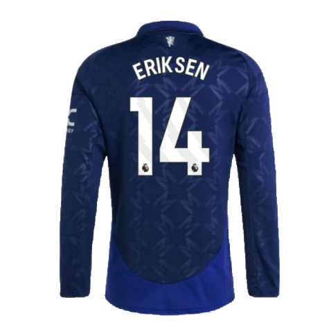 2024-2025 Man Utd Long Sleeve Away Shirt (Eriksen 14)