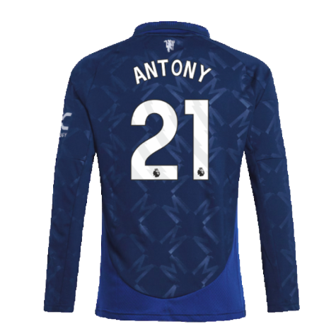 2024-2025 Man Utd Long Sleeve Away Shirt (Kids) (Antony 21)