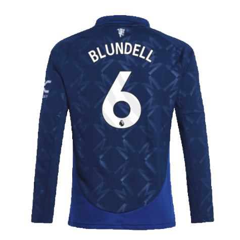 2024-2025 Man Utd Long Sleeve Away Shirt (Kids) (Blundell 6)