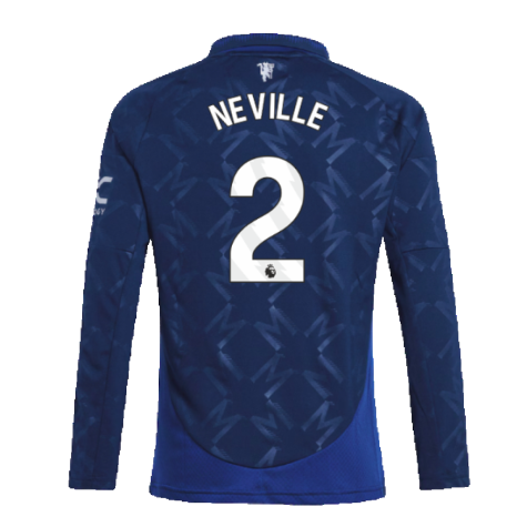 2024-2025 Man Utd Long Sleeve Away Shirt (Kids) (Neville 2)