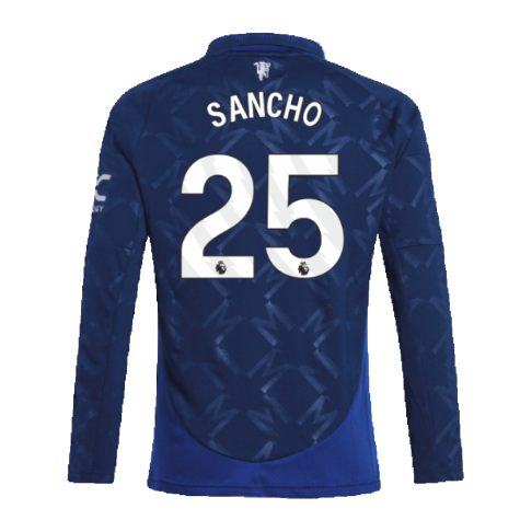 2024-2025 Man Utd Long Sleeve Away Shirt (Kids) (Sancho 25)