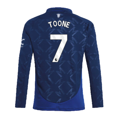 2024-2025 Man Utd Long Sleeve Away Shirt (Kids) (Toone 7)