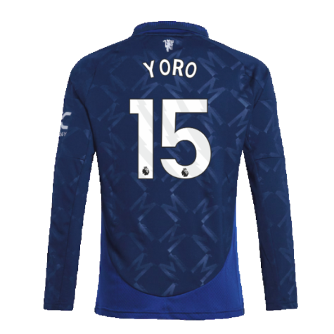 2024-2025 Man Utd Long Sleeve Away Shirt (Kids) (Yoro 15)