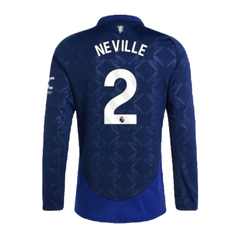 2024-2025 Man Utd Long Sleeve Away Shirt (Neville 2)