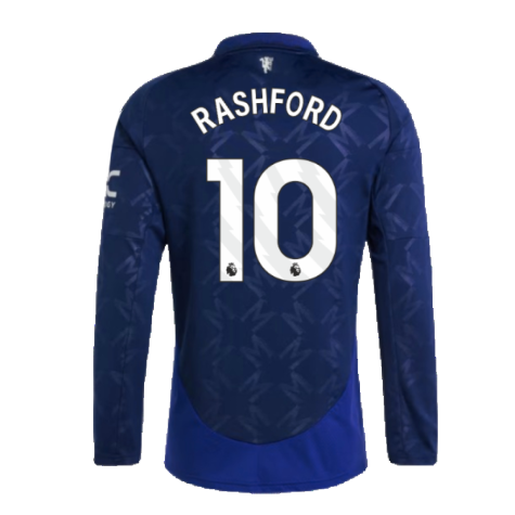 2024-2025 Man Utd Long Sleeve Away Shirt (Rashford 10)