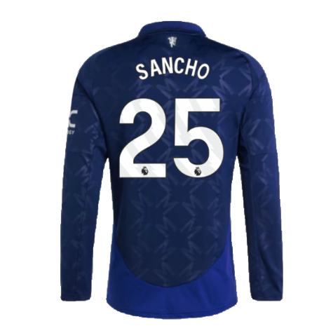 2024-2025 Man Utd Long Sleeve Away Shirt (Sancho 25)
