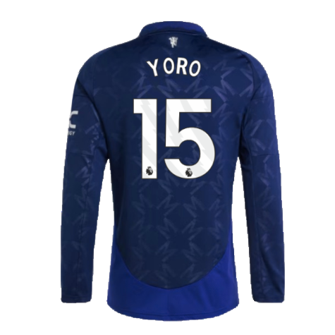2024-2025 Man Utd Long Sleeve Away Shirt (Yoro 15)