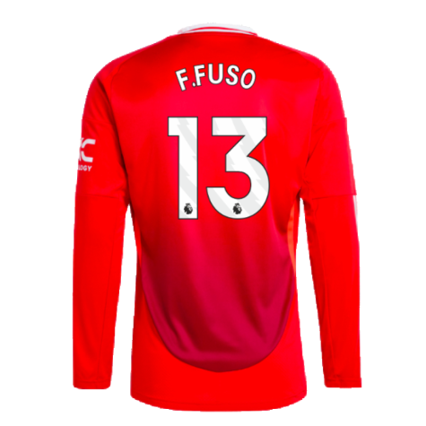 2024-2025 Man Utd Long Sleeve Home Shirt (F.Fuso 13)