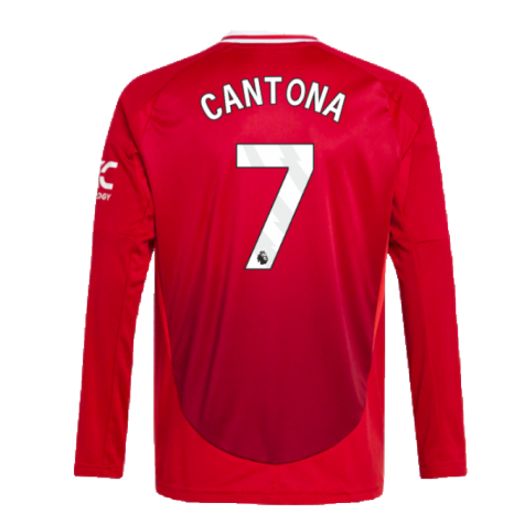 2024-2025 Man Utd Long Sleeve Home Shirt (Kids) (Cantona 7)