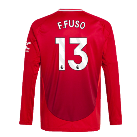 2024-2025 Man Utd Long Sleeve Home Shirt (Kids) (F.Fuso 13)