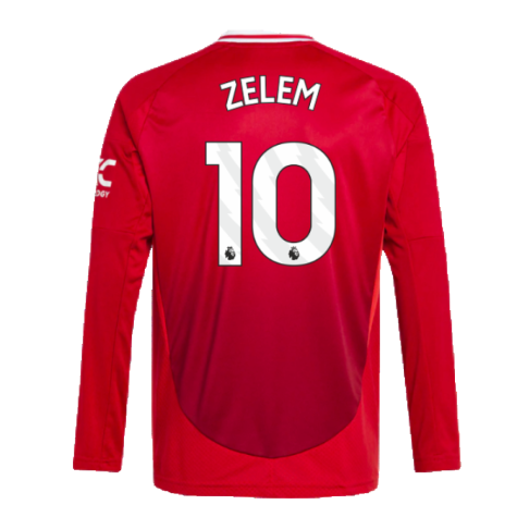 2024-2025 Man Utd Long Sleeve Home Shirt (Kids) (Zelem 10)