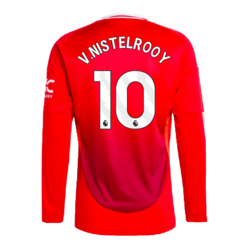 2024-2025 Man Utd Long Sleeve Home Shirt (V.Nistelrooy 10)