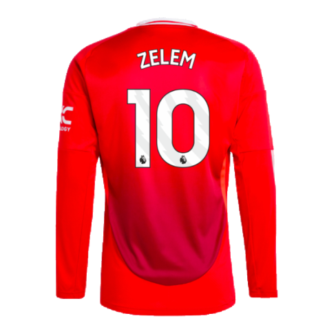 2024-2025 Man Utd Long Sleeve Home Shirt (Zelem 10)