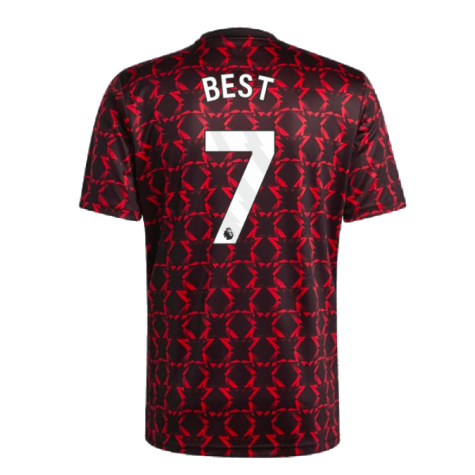 2024-2025 Man Utd Pre-Match Shirt (Black) (Best 7)