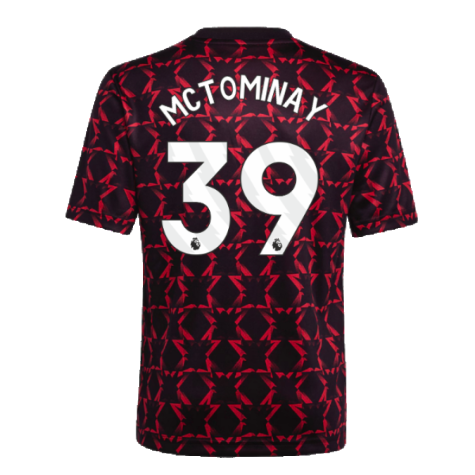 2024-2025 Man Utd Pre-Match Shirt (Black) - Kids (McTominay 39)