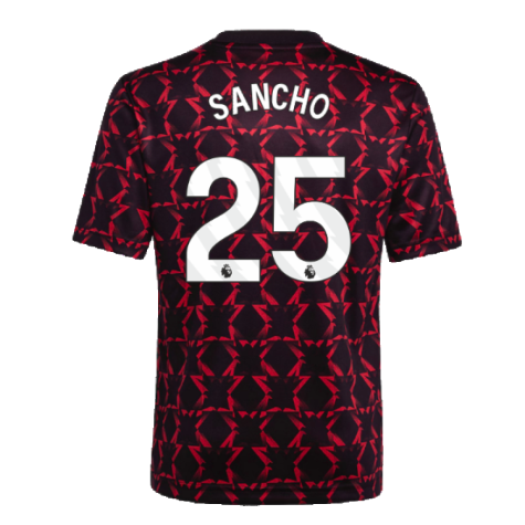 2024-2025 Man Utd Pre-Match Shirt (Black) - Kids (Sancho 25)