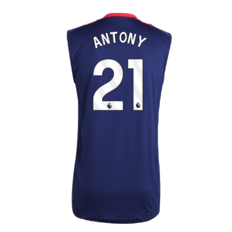 2024-2025 Man Utd Sleeveless Jersey (Night Indigo) (Antony 21)