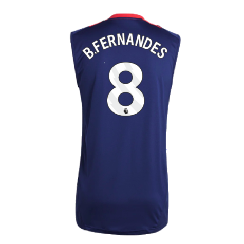 2024-2025 Man Utd Sleeveless Jersey (Night Indigo) (B.Fernandes 8)