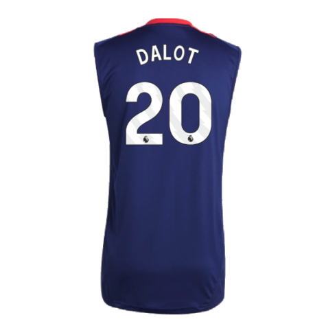 2024-2025 Man Utd Sleeveless Jersey (Night Indigo) (Dalot 20)