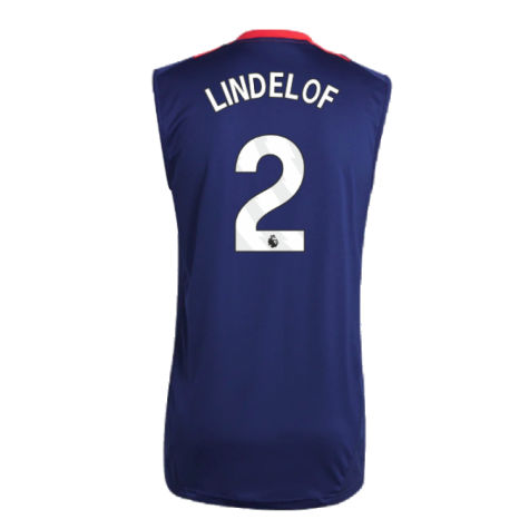 2024-2025 Man Utd Sleeveless Jersey (Night Indigo) (Lindelof 2)