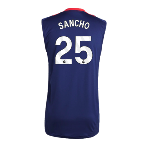 2024-2025 Man Utd Sleeveless Jersey (Night Indigo) (Sancho 25)