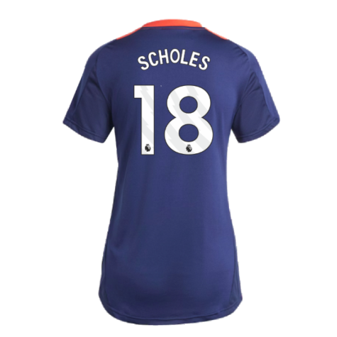 2024-2025 Man Utd Training Jersey (Night Indigo) - Womens (Scholes 18)