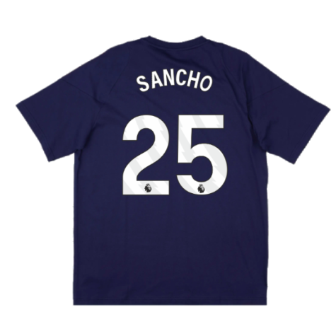 2024-2025 Man Utd Training Tee (Night Indigo) - Kids (Sancho 25)