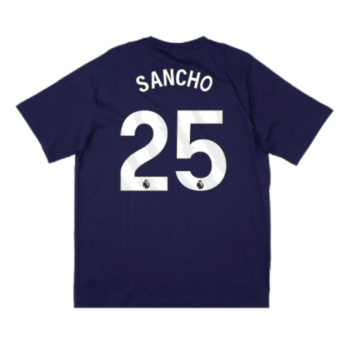 2024-2025 Man Utd Training Tee (Night Indigo) (Sancho 25)