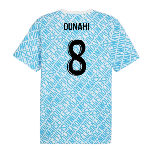 2024-2025 Marseille ftblCulture Tee AOP (Blue) (Ounahi 8)