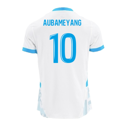 2024-2025 Marseille Home Authentic Shirt (Aubameyang 10)