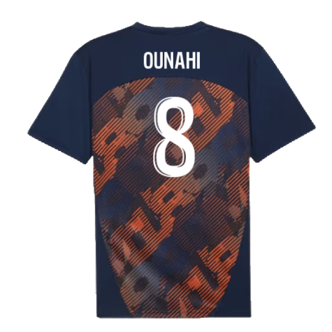 2024-2025 Marseille Pre-Match Shirt (Club Navy) (Ounahi 8)