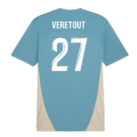 2024-2025 Marseille Training Shirt (Bold Blue) (Veretout 27)