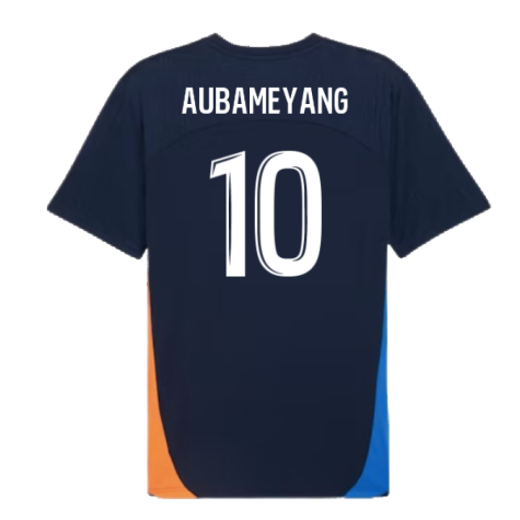 2024-2025 Marseille Training Shirt (Club Navy) (Aubameyang 10)