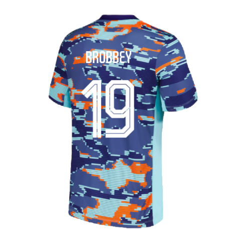 2024-2025 Netherlands Academy Pro Pre-Match Shirt (Blue) (Brobbey 19)