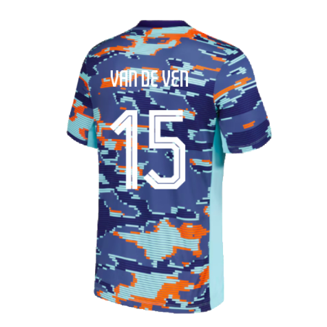 2024-2025 Netherlands Academy Pro Pre-Match Shirt (Blue) (Van De Ven 15)