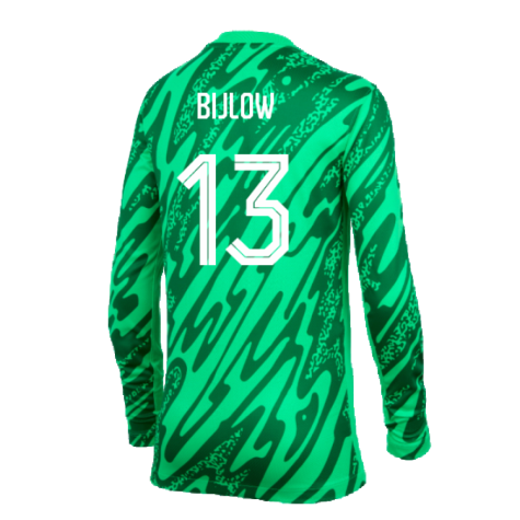 2024-2025 Netherlands Home Goalkeeper Shirt (Green) - Kids (Bijlow 13)