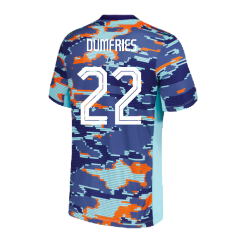 2024-2025 Netherlands Pre-Match Training Shirt (Blue) - Kids (Dumfries 22)