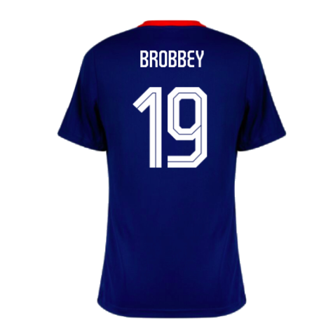 2024-2025 Netherlands Strike Dri-Fit Training Shirt (Royal) (Brobbey 19)