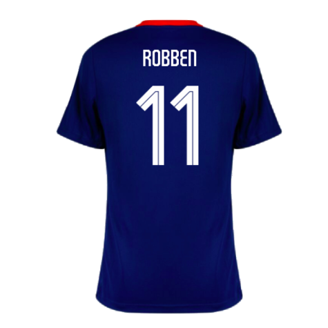 2024-2025 Netherlands Strike Dri-Fit Training Shirt (Royal) (Robben 11)