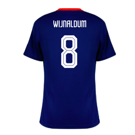 2024-2025 Netherlands Strike Dri-Fit Training Shirt (Royal) (Wijnaldum 8)