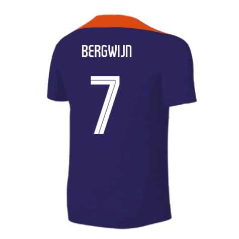 2024-2025 Netherlands Strike Training Shirt (Blue) - Kids (Bergwijn 25)