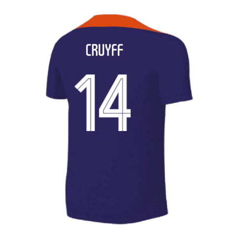 2024-2025 Netherlands Strike Training Shirt (Blue) - Kids (Cruyff 14)