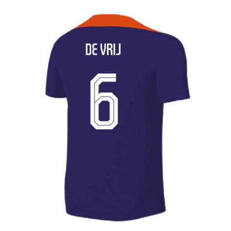 2024-2025 Netherlands Strike Training Shirt (Blue) - Kids (De Vrij 6)