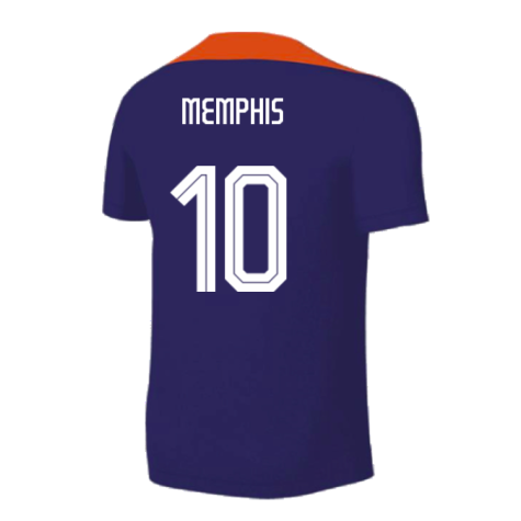 2024-2025 Netherlands Strike Training Shirt (Blue) - Kids (Memphis 10)