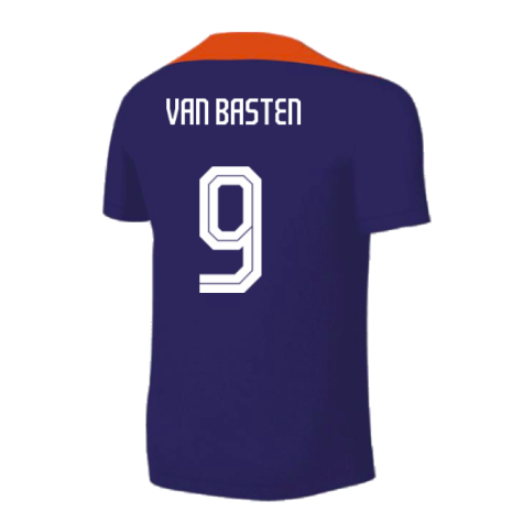 2024-2025 Netherlands Strike Training Shirt (Blue) - Kids (Van Basten 9)