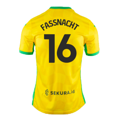 2024-2025 Norwich Home Shirt (Fassnacht 16)