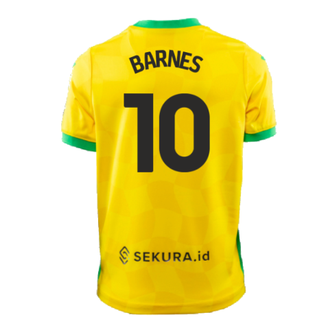 2024-2025 Norwich Home Shirt (Kids) (Barnes 10)