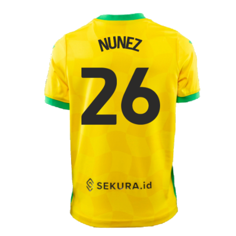 2024-2025 Norwich Home Shirt (Kids) (Nunez 26)