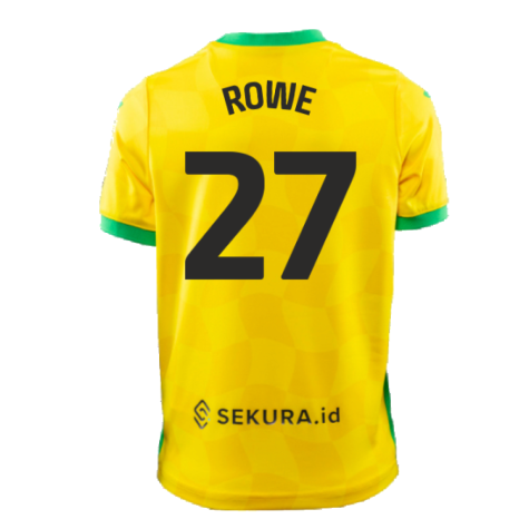 2024-2025 Norwich Home Shirt (Kids) (Rowe 27)